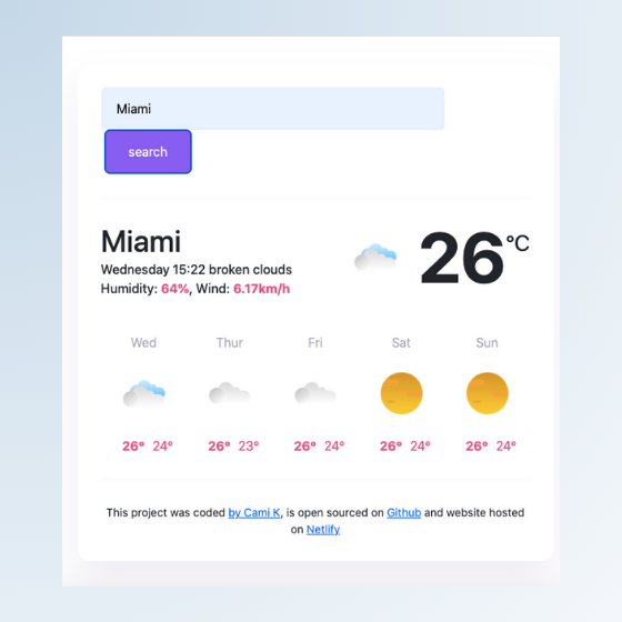 Weather app project